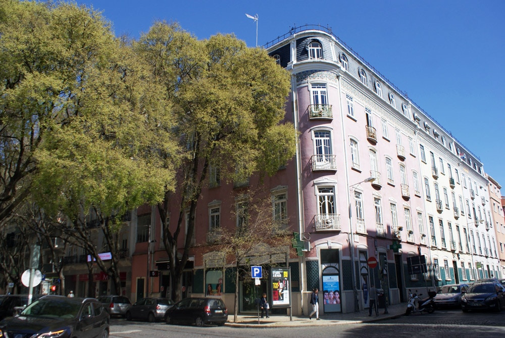 Batiment de style "art nouveau" dans le quartier d'Ourique à Lisbonne.