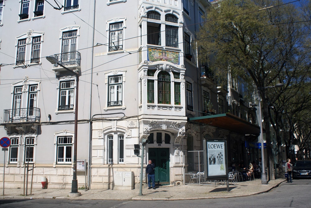Batiment de style "art nouveau" dans le quartier d'Ourique à Lisbonne.