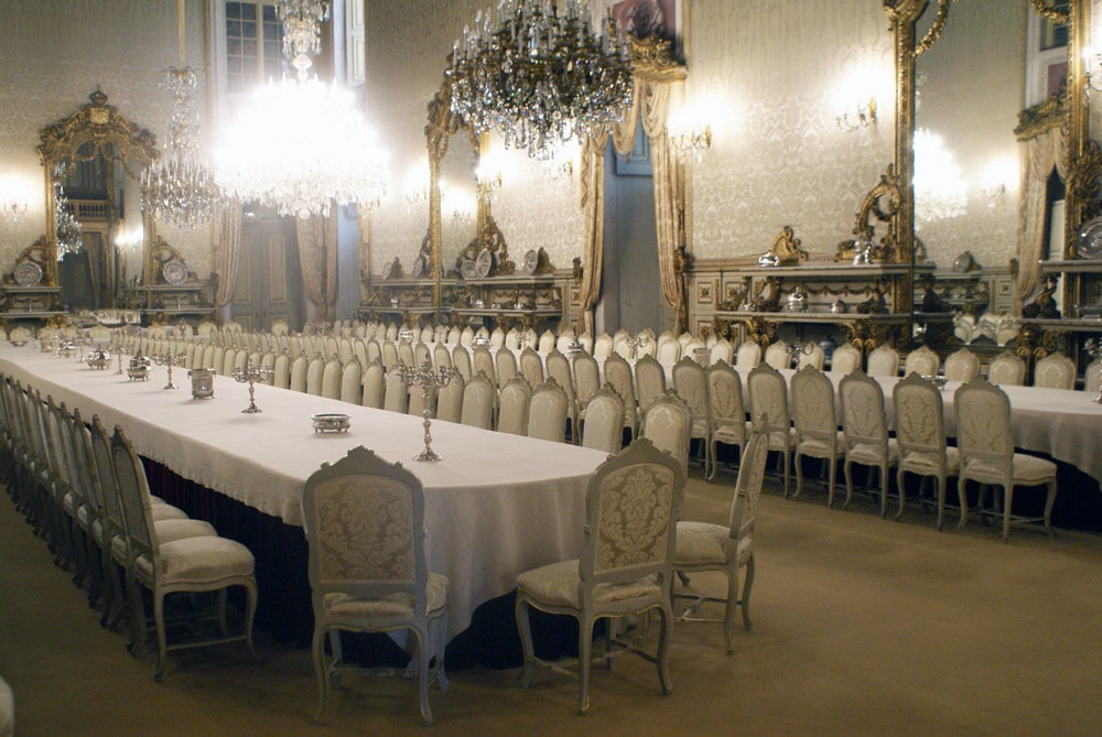 Salle de réception du Palais national d'Ajuda à Lisbonne.