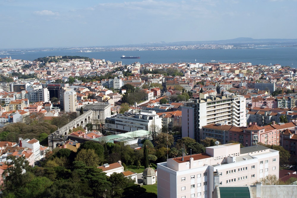 Vue sur Lisbonne depuis le point de vue depuis Amoreiras.