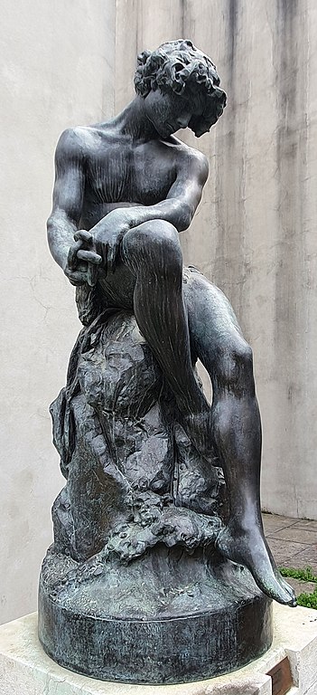 Sculpture "O Desterrado" de Soares dos Reis au Musée du Chiado à Lisbonne. La version en marbre est au musée des beaux arts de Porto. Photo de GualdimG - Licence CCBYSA 4.0
