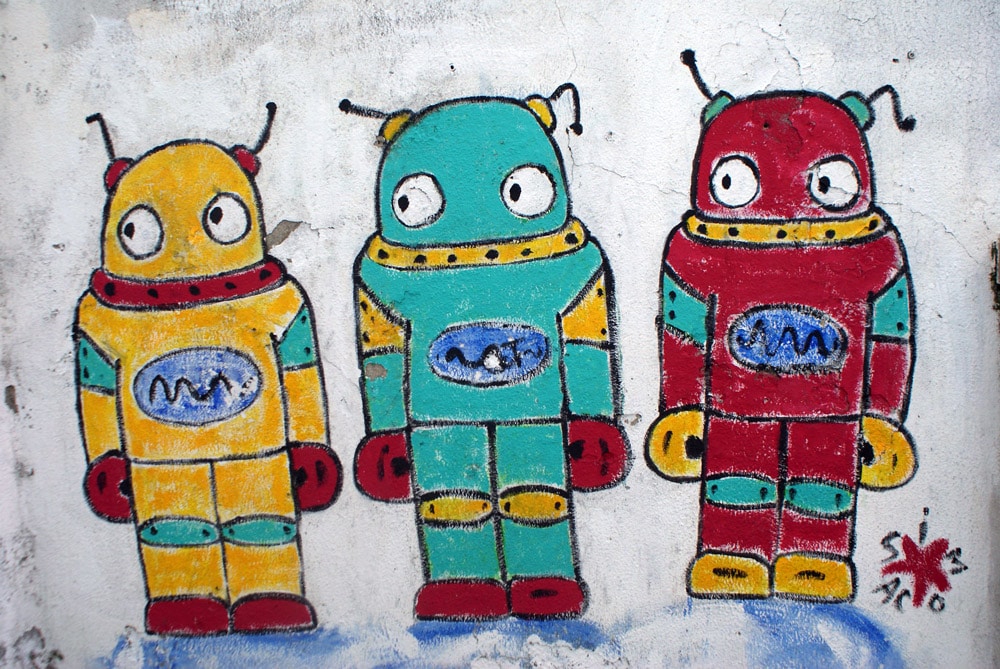 Street art dans le quartier d'Alfama à Lisbonne.