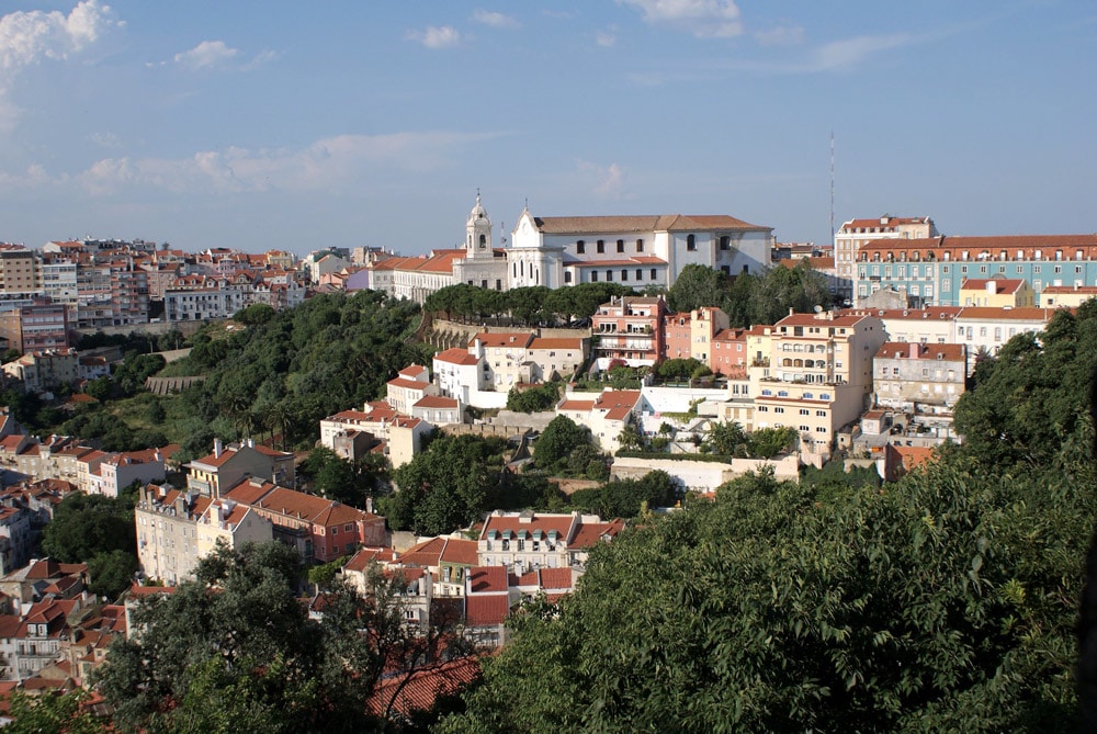 Vue sur Graça depuis le Chateau Saint Geoges à Lisbonne