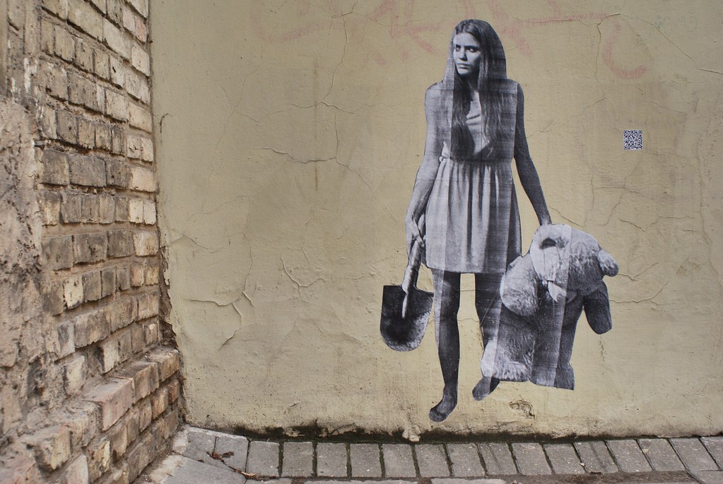Street art collage à Vilnius.