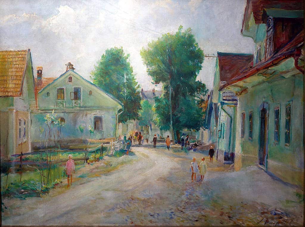 Quartier de Krakovo en 1940 sur un tableau d'Ivan Vavpotic