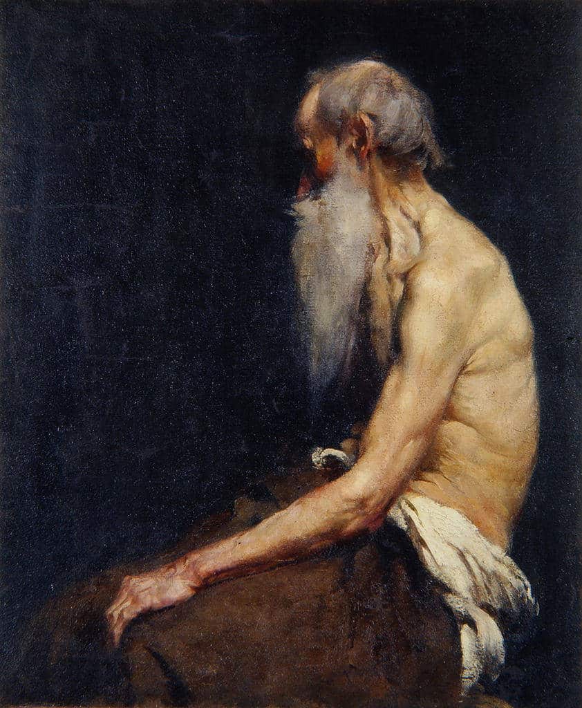 Portrait d'un vieux barbu à la Galerie Nationale par Anton Azbe.