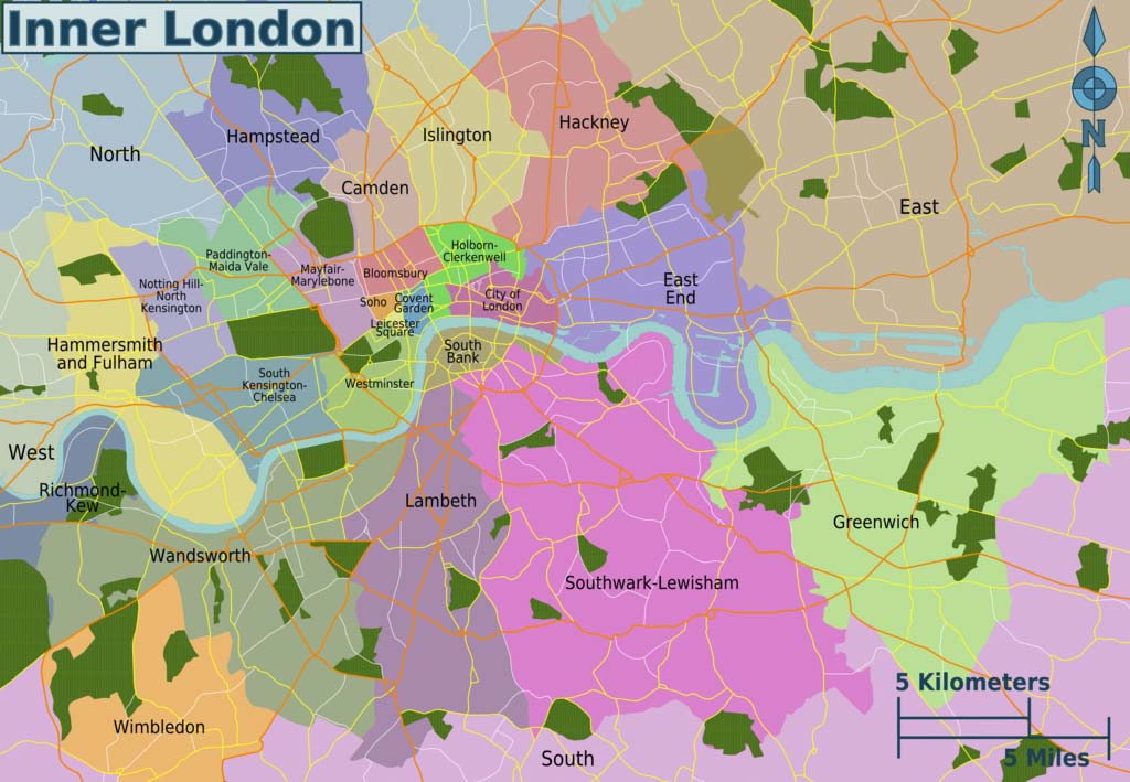 Carte de Londres (Angleterre) : Plan détaillé gratuit et en