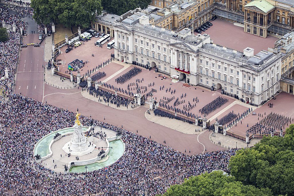 Vue aérienne de Buckingham Palace à Londres - Photo Cpl Tim Laurence RAF MOD