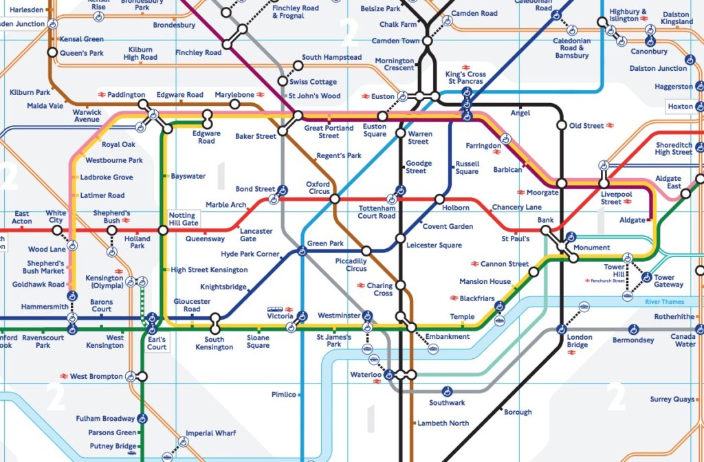 Plan et carte touristique de Londres : monuments et circuits