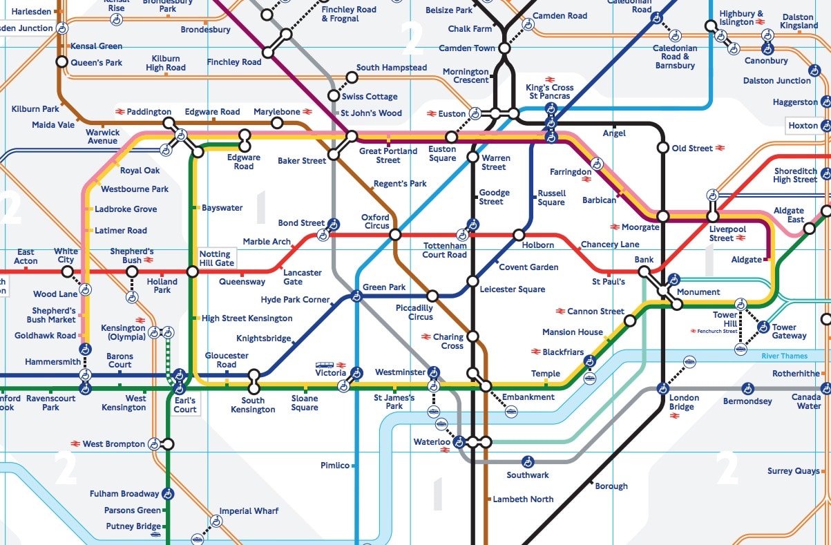 Metro à Londres Oyster card et cartes du metro