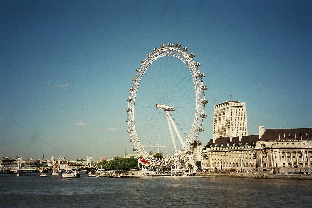 London Eye dans le quartier de South Bank à Londres - Photo de David Monniaux