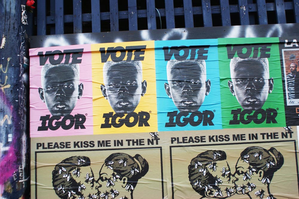 "Vote Igor" Street art dans le quartier de Shoreditch à Londres.