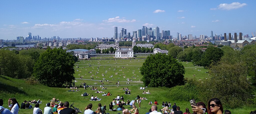 Vue depuis la colline de l'observatoire de Greenwich - Photo de Mx Granger.