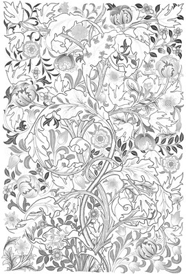 Motif de William Morris à colorier