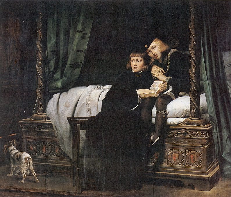 Autre peinture de Delaroche représentant les Princes jumeaux de la Tour de Londres.