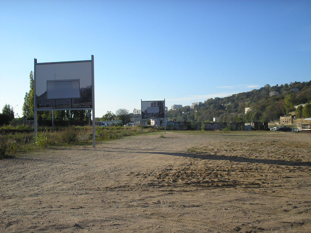 Quartier de la Confluence avant la construction du nouveau quartier.