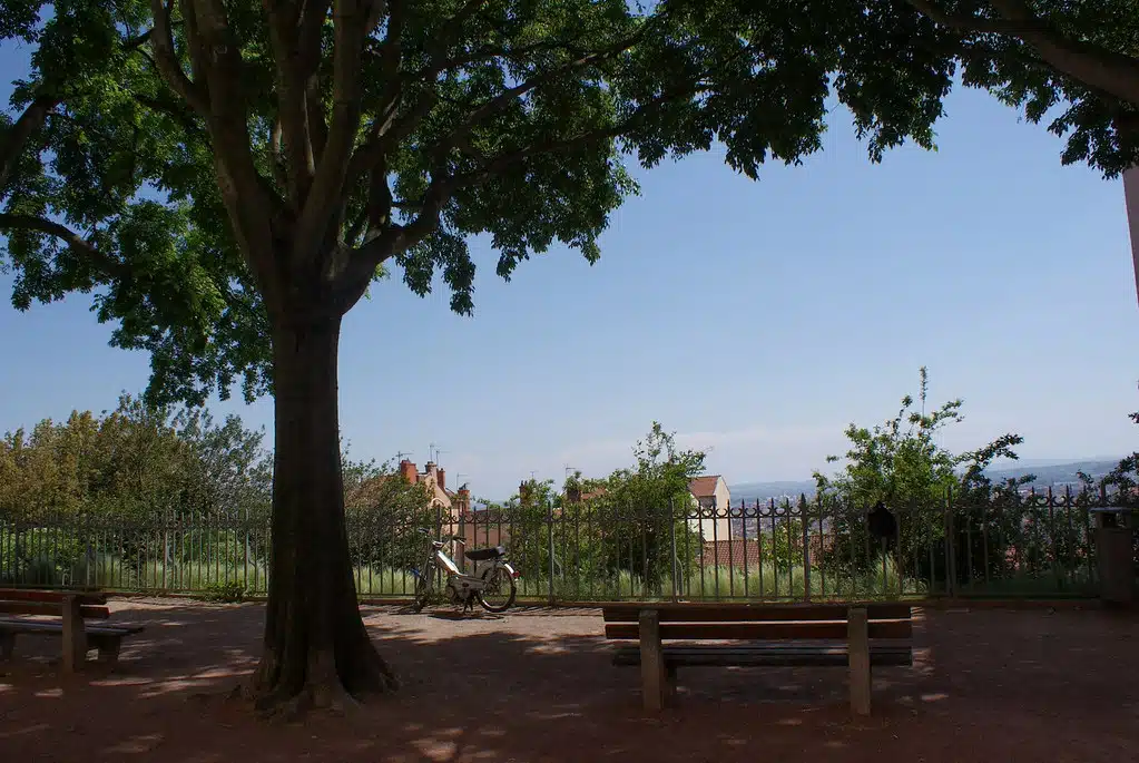 Sur le plateau de la Croix Rousse à Lyon.