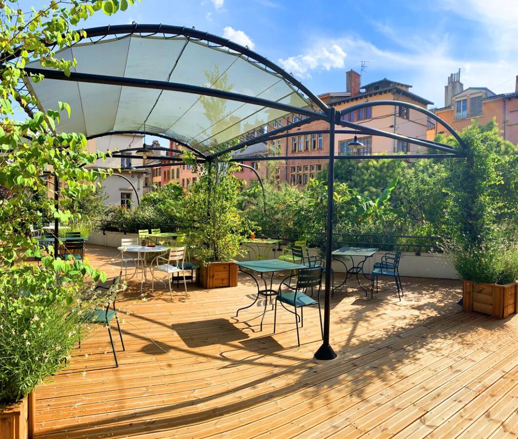 Rooftop du College Hotel à Lyon : Hotel de charme dans le centre historique.