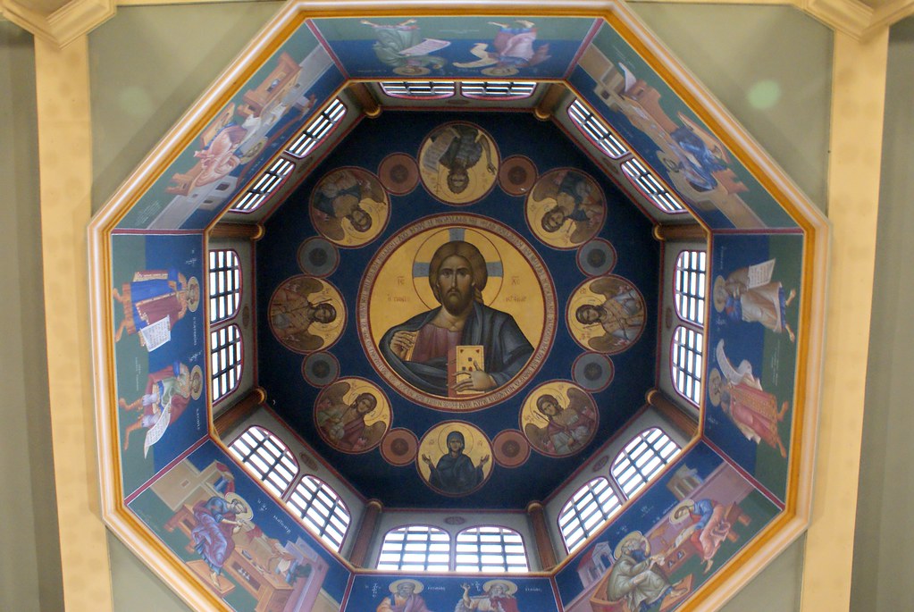 Christ Pantocrator dans l'église orthodoxe grecque de Lyon près de la place Jean Macé.