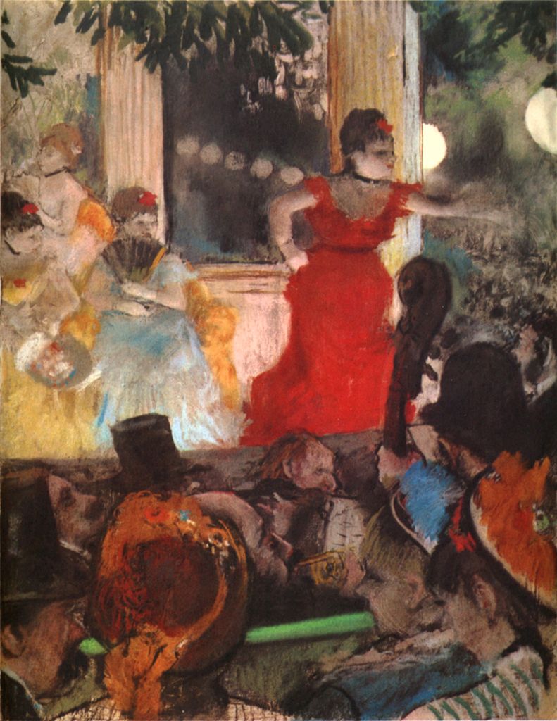 "Café concert aux Ambassadeurs" de Degas (1876) au Musée des Beaux Arts de Lyon.