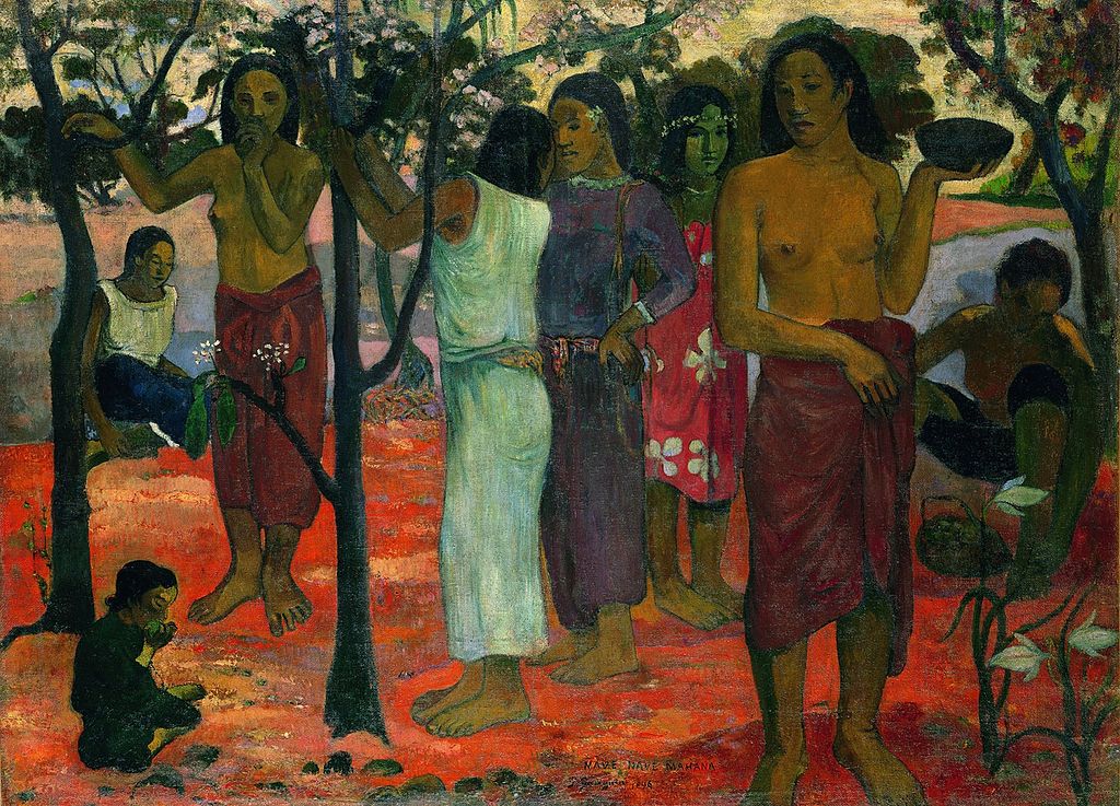 "Nave nave mahana" de Gauguin (1896) au Musée des Beaux Arts de Lyon.