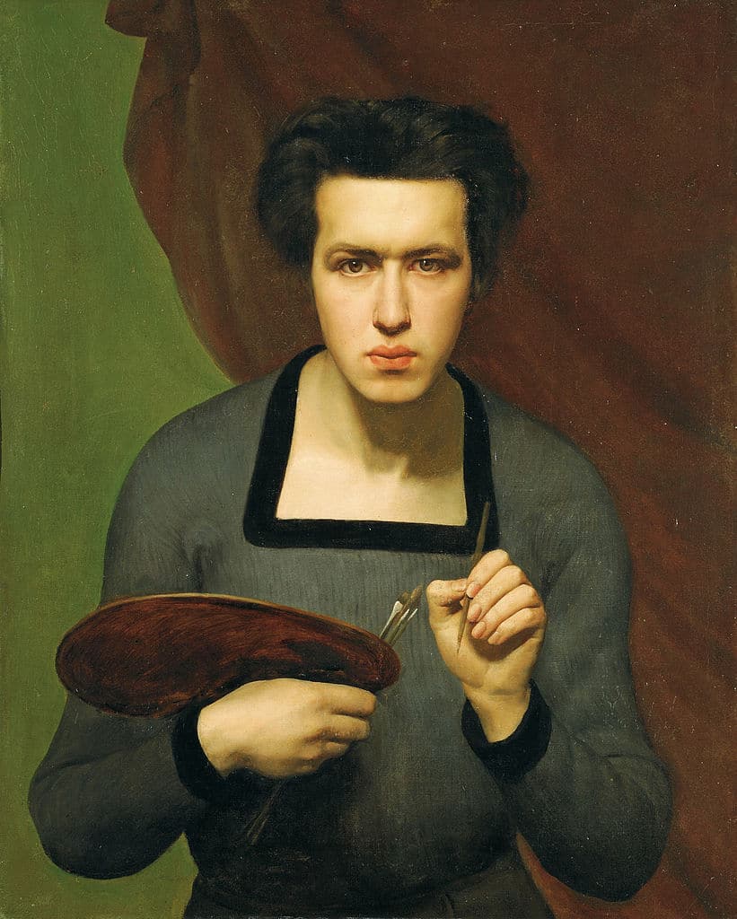 "Autoportrait" de Janmot (1832) au Musée des Beaux Arts de Lyon.