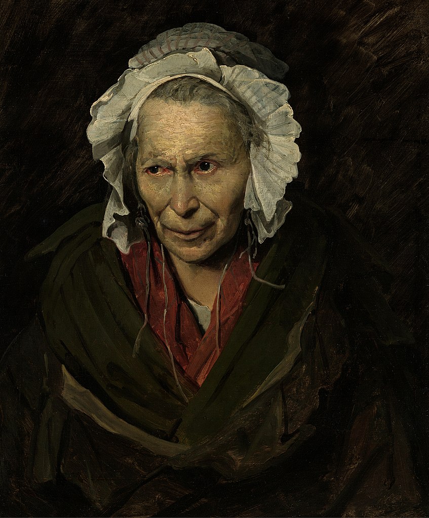 "La Monomane de l'envie" de Téodore Gericault (1820) au Musée des Beaux Arts de Lyon.