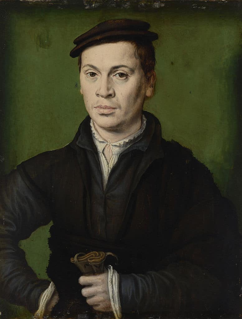 "Homme au beret noir" de Corneille de Lyon (1580) au Musée des Beaux Arts de Lyon.