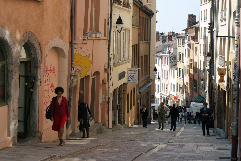 Montée de la Grande Côte à Lyon : Pour rejoindre les Terreaux depuis le plateau de la Croix Rousse.