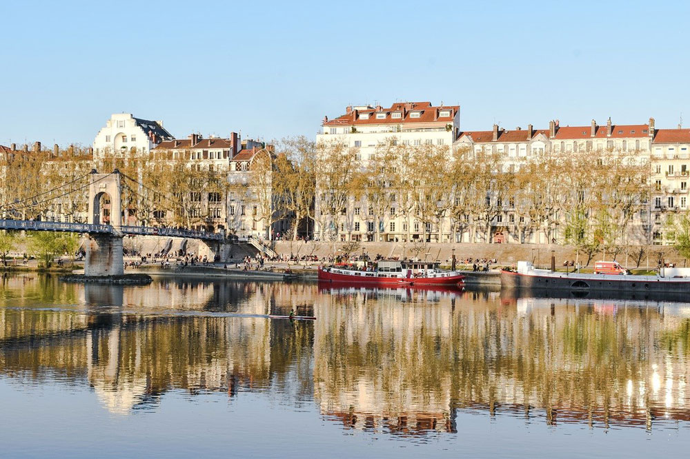 Quai du Rhône à Lyon.