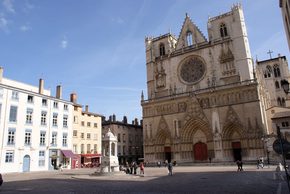 Cathédrale de Saint Jean dans le Vieux Lyon.