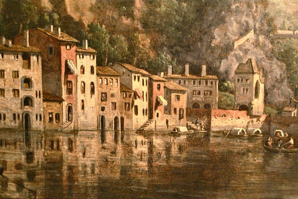 Vue sur la Saône au pied du Château Pierre de Scize à Lyon.