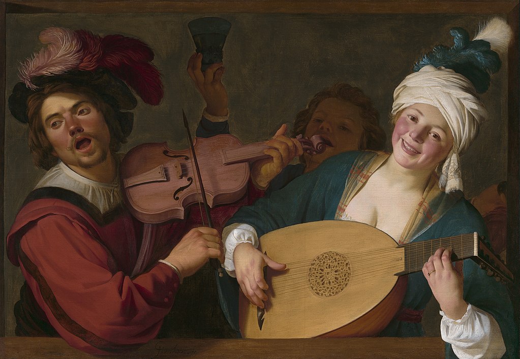 Concert de Gerrit van Honthorst (1623) au Musée des Beaux Arts de Lyon.