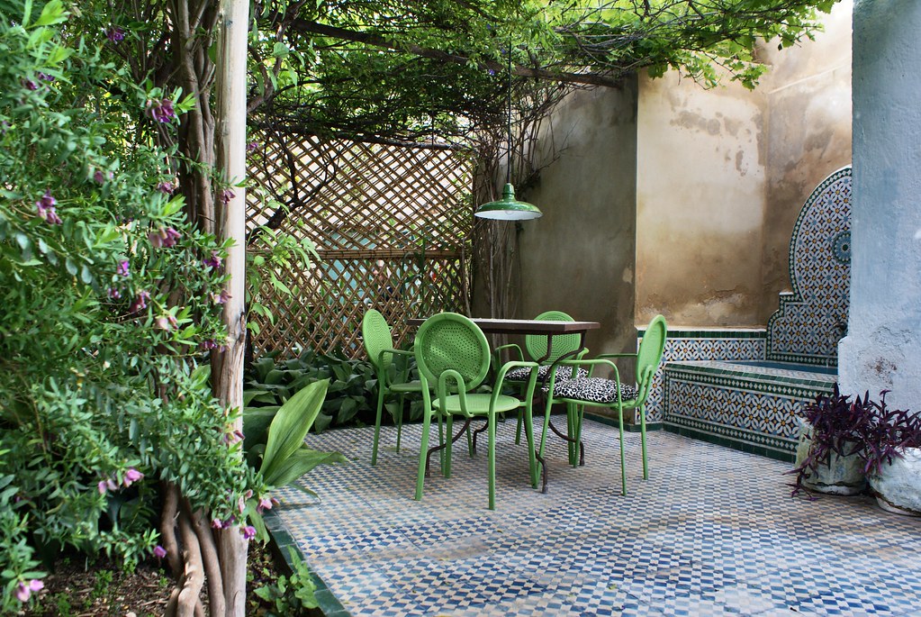 Dans le Jardin de Biehn à Fès.