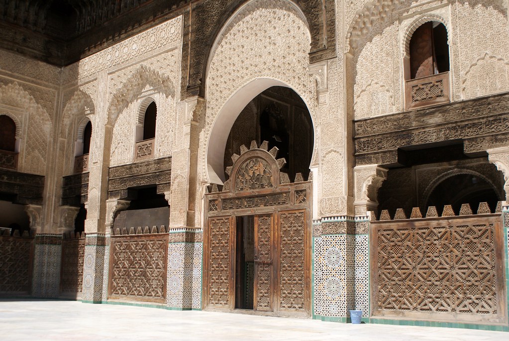 Lieux dédiées à l'étude et à la prière dans la Medersa Bou Inania à Fès.