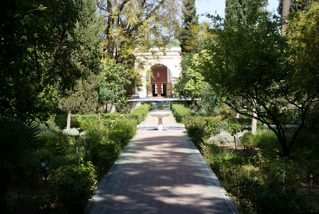 Jardin arabo-andalou dans le Palais Batha à Fès.