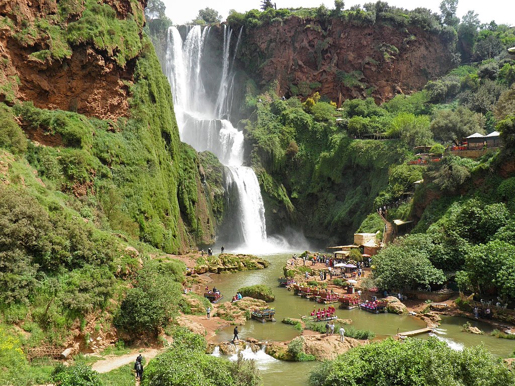 Cascade d'Ouzoud au nord-est de Marrakech - Photo de Nabil Khibit - Licence ccbysa 4.0