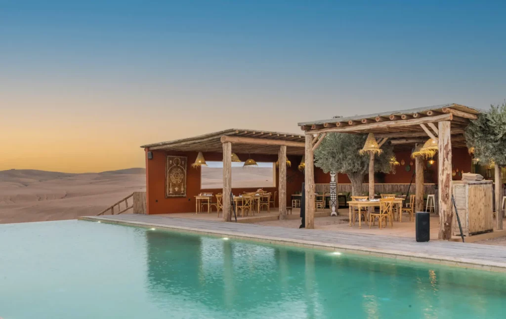 Piscine de la Terrasse Agafay à Marrakech.