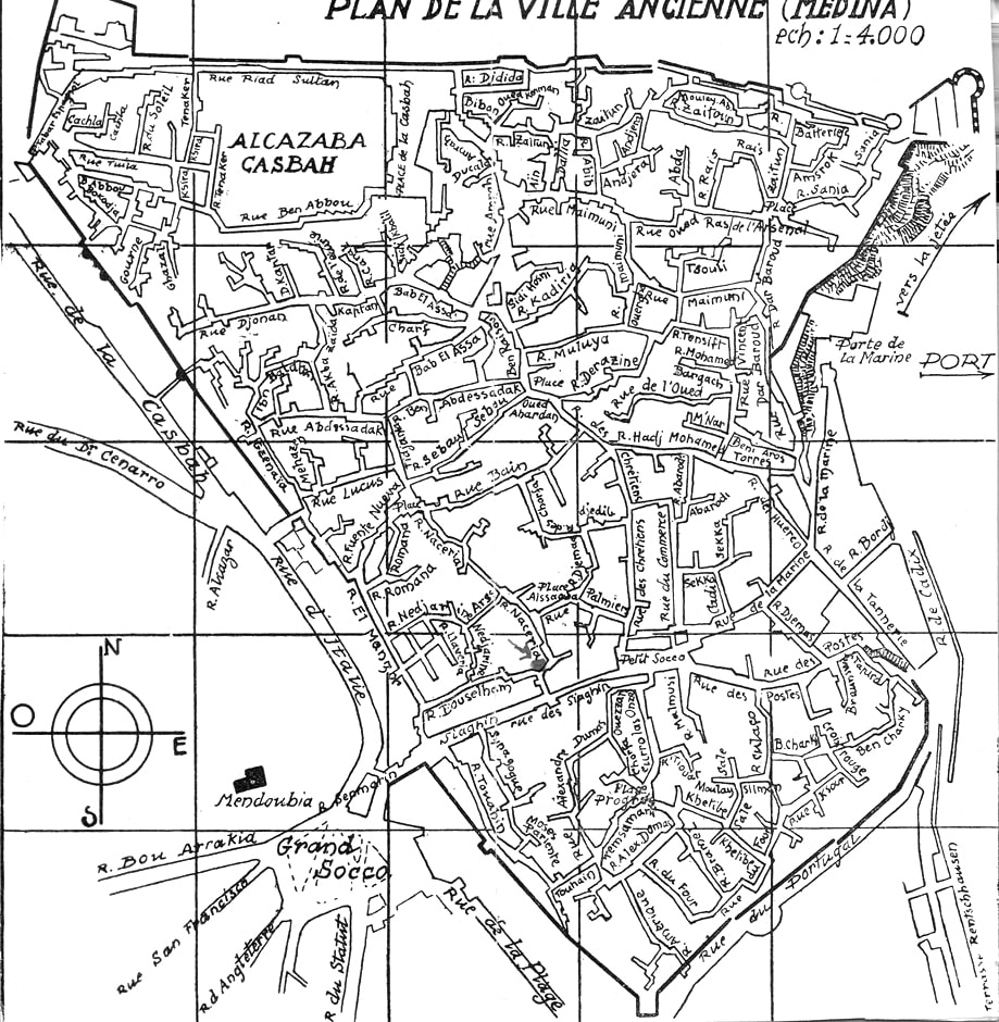 Carte de la Médina de Tanger.