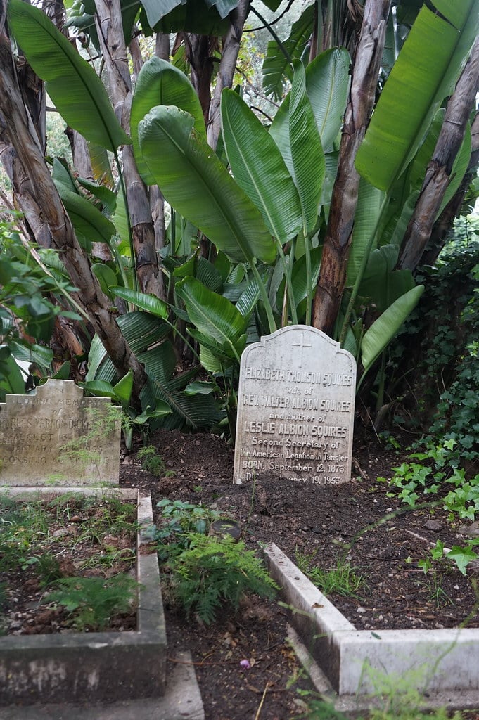 Dans le cimetière de St Andrew à Tanger.
