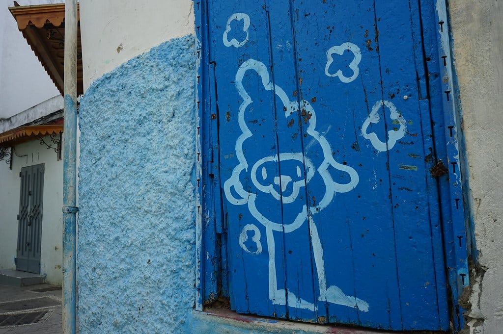 Street art dans le quartier de la Kasbah à Tanger.