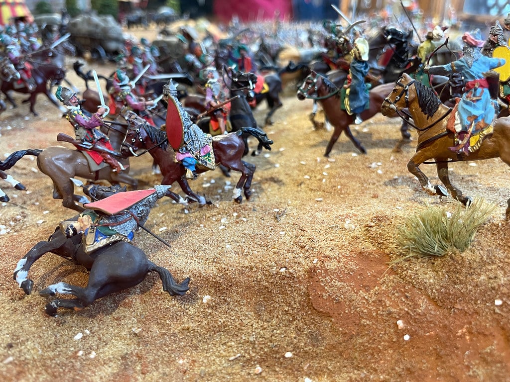 Bataille des trois rois en soldats de plombs à la Légation américaine de Tanger.