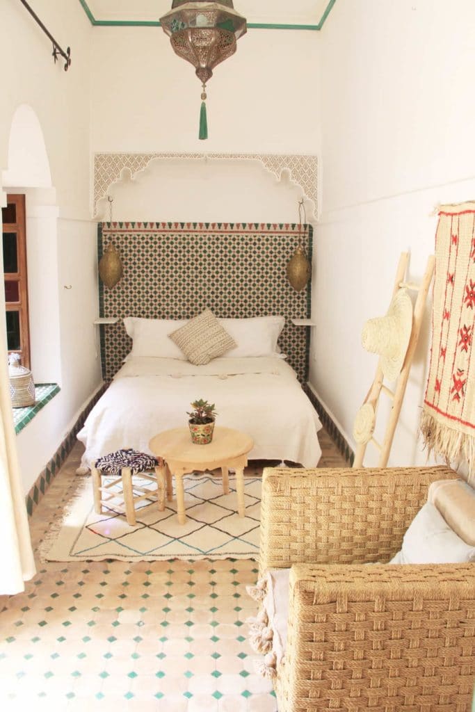 Airbnb à Marrakech : Chambre du superbe riad à louer.