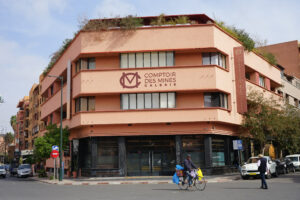 Façade du Comptoir des mines à Marrakech.