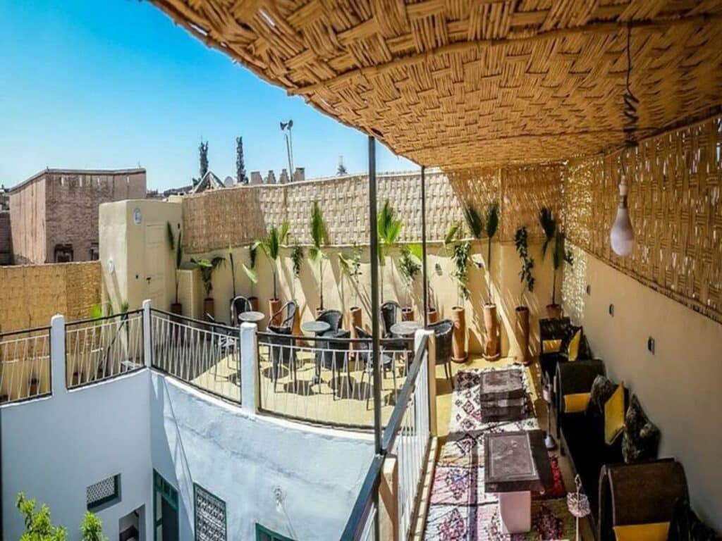 Dans l'auberge de jeunesse The Madrasa hostel à Marrakech.