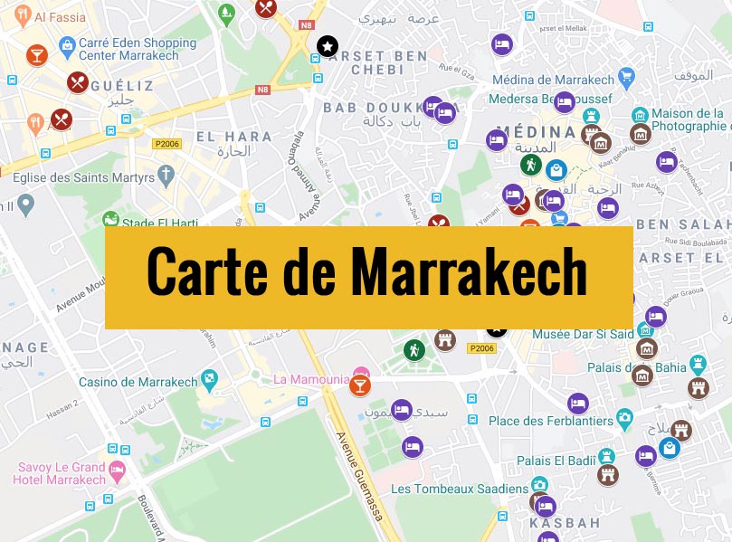 marrakech carte du maroc