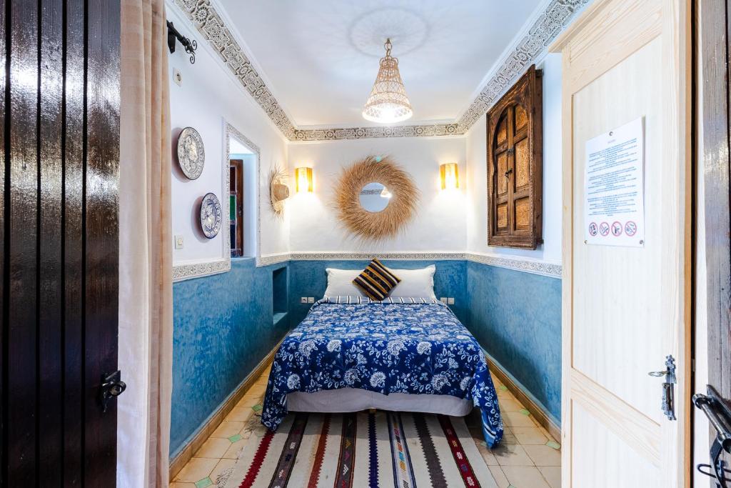 Chambre double du Riad Davina à Marrakech.