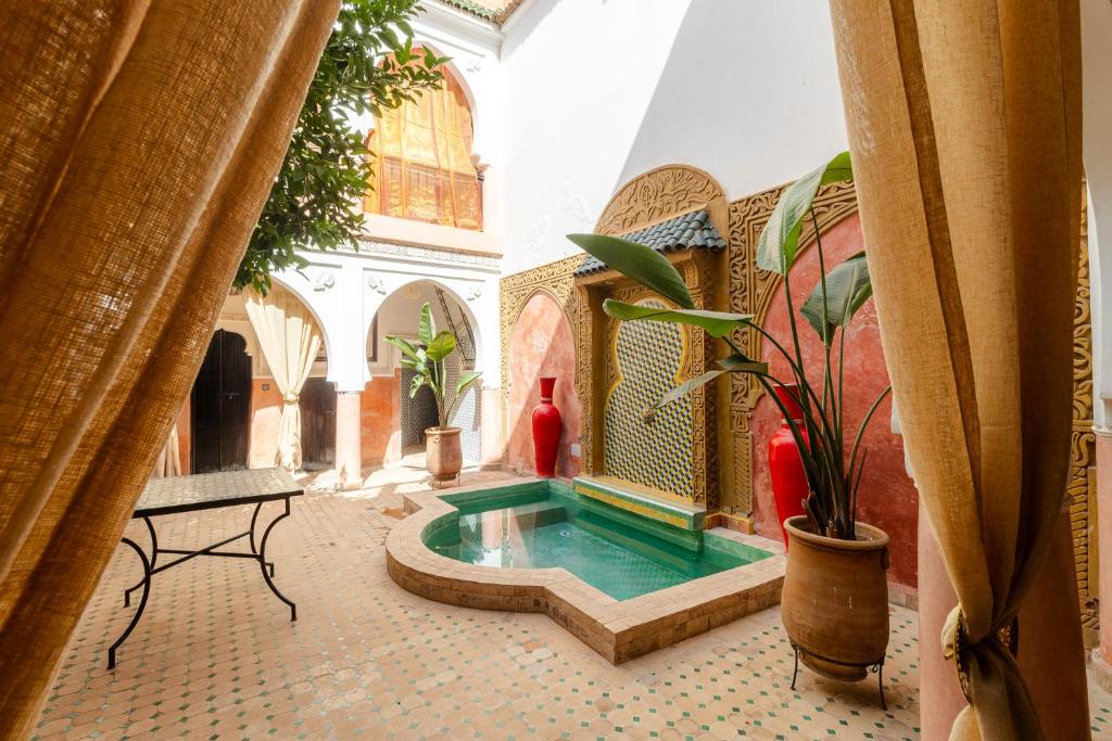Cour du Riad Davina à Marrakech.