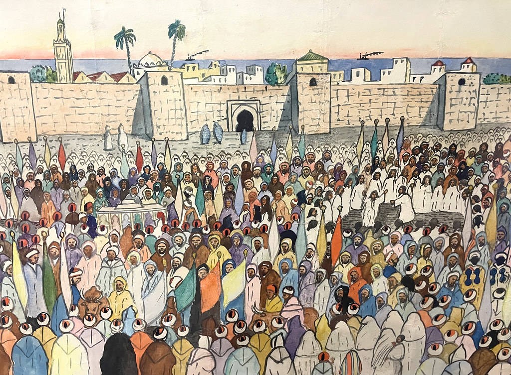"Procession" (1910) de Mohamed Ben Ali R' Bati au musée MACBA de Marrakech.