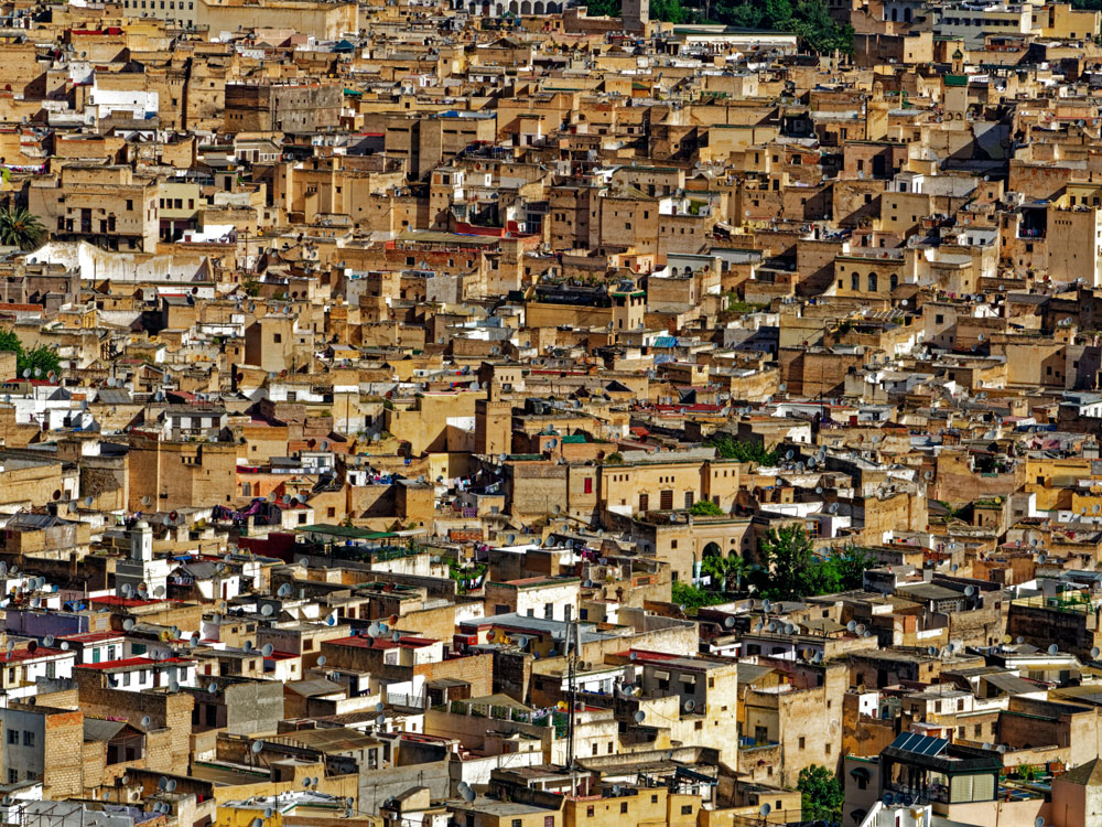 Vue aérienne de la Médina de Marrakech - Photo de D I